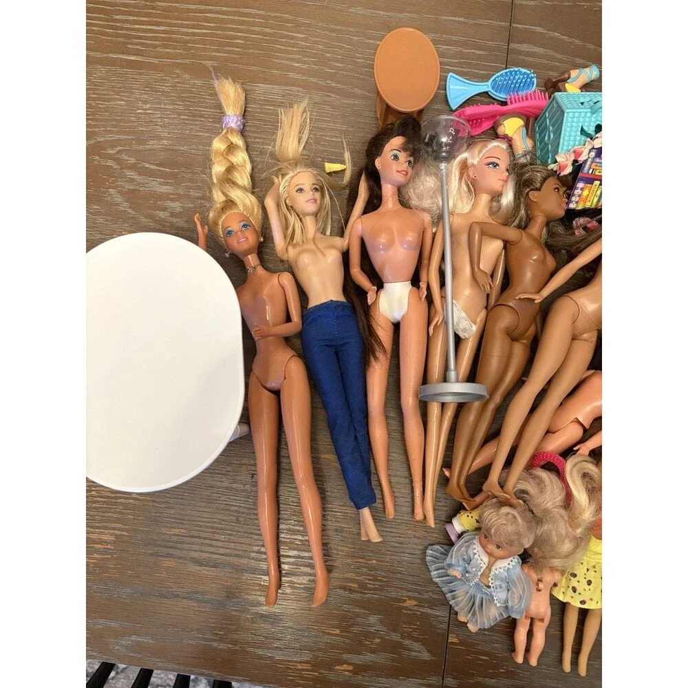 Huge Bulk Barbie Doll Lot - 10 Dolls + Clothes, Shoes, Furniture & Accessories